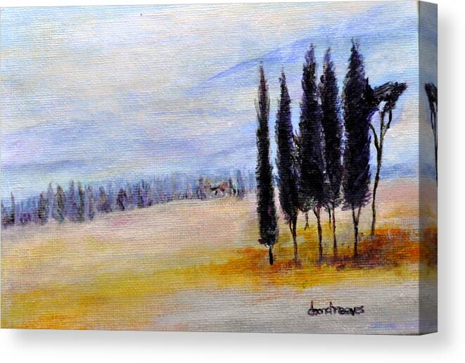 Landscape Canvas Print featuring the painting Standing Tall by Dottie Branch