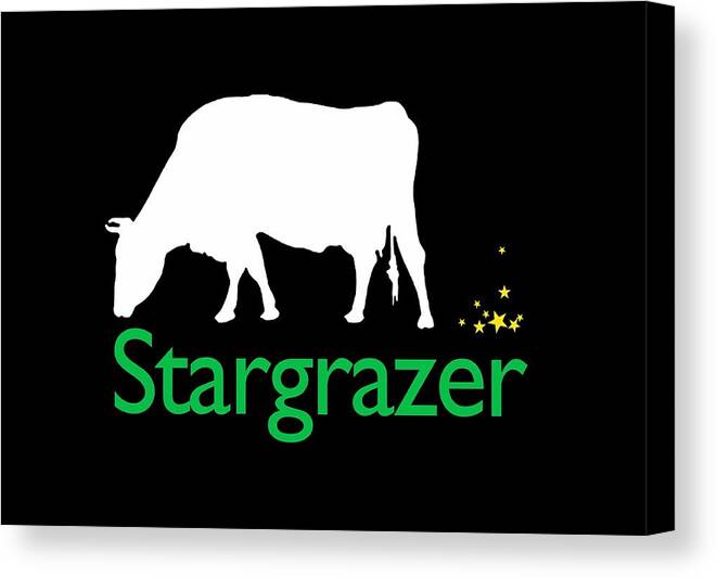 Cow Canvas Print featuring the digital art Stargrazer by Jim Pavelle