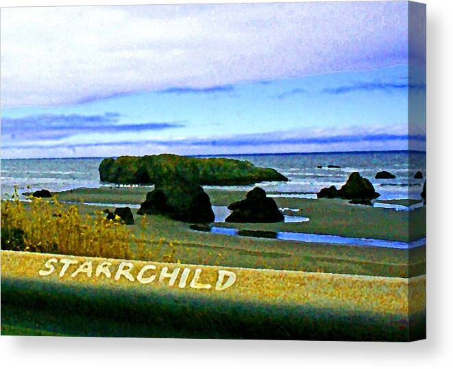 Pacific North West Canvas Print featuring the digital art Starrchild by Joseph Coulombe