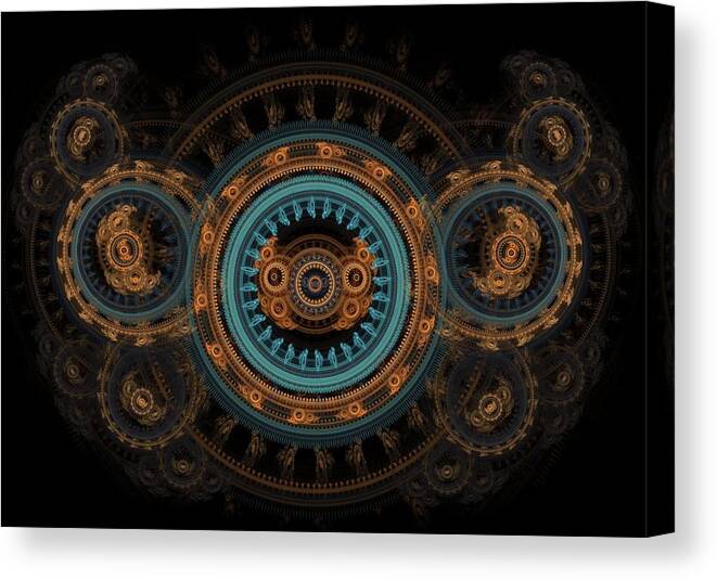 Steampunk Canvas Print featuring the digital art Steampunk butterfly by Martin Capek