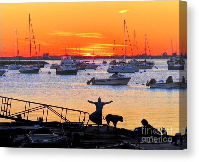 Janice Drew Canvas Print featuring the photograph Strike a Pose at Sunrise by Janice Drew