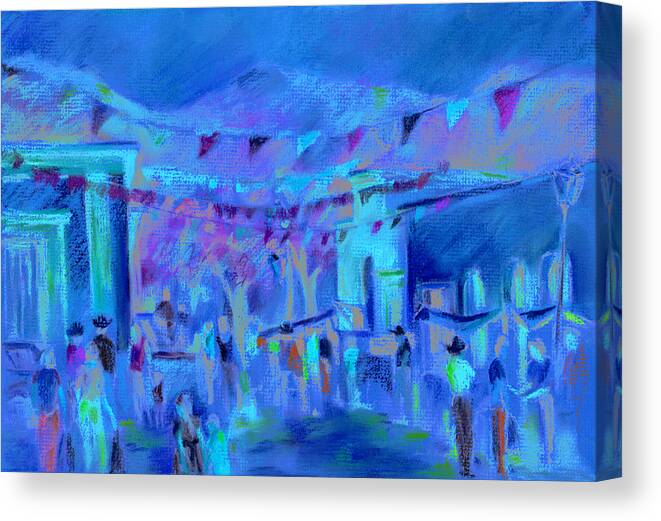 Alamos Canvas Print featuring the painting Sunlit Market by Joan Jones