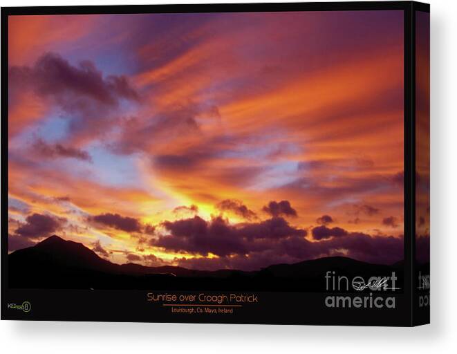 Kerstin Hellmann Canvas Print featuring the photograph Sunrise Over Croagh Patrick by Key Media Photography