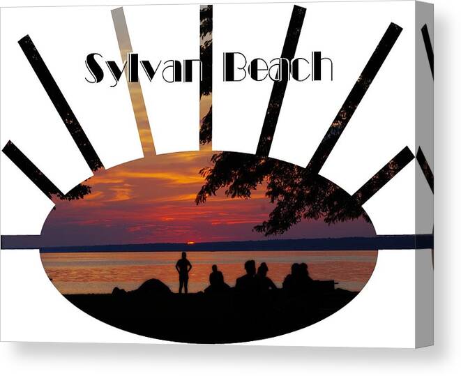 Lori Kingston Canvas Print featuring the photograph Sunset at Sylvan Beach - T-shirt by Lori Kingston