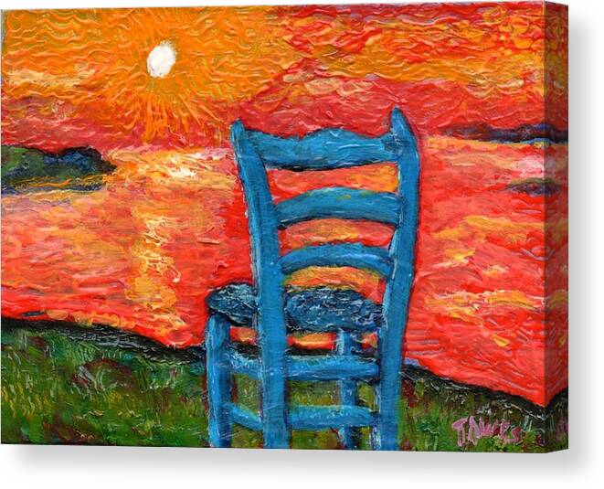 Sunset Canvas Print featuring the painting Sunset In My Mind by Dennis Tawes