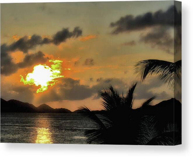 St Thomas Canvas Print featuring the photograph Sunset In Paradise by Jim Hill