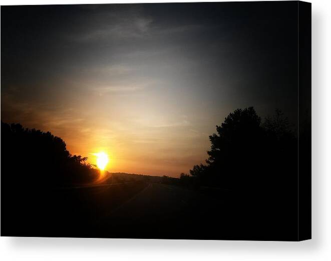 Swirling Sunrise Canvas Print featuring the photograph Swirling Sunrise by Maria Urso