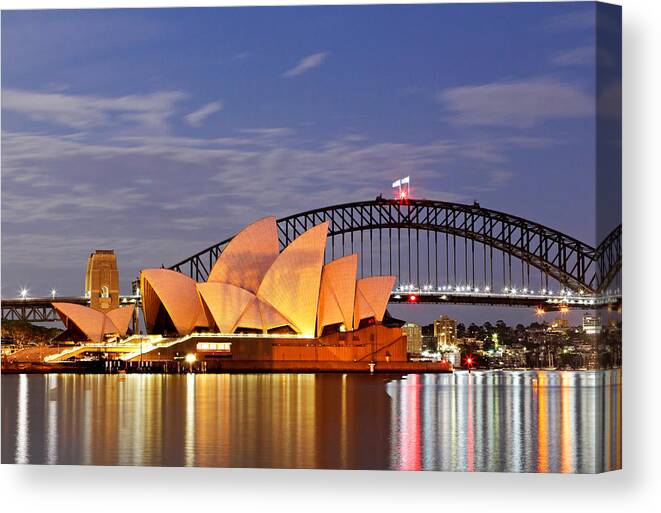 Sydney opera house art photo print on canvas 100cm x 40cm 