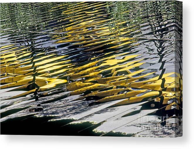 Abstract Canvas Print featuring the photograph Taxi Abstract by Tony Cordoza