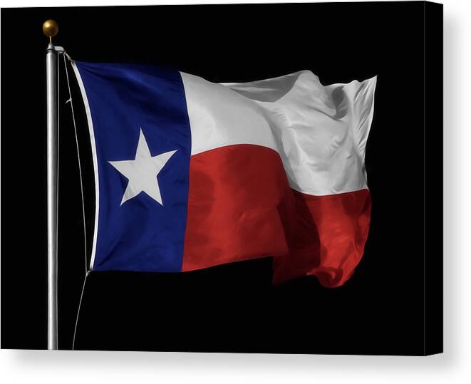 Texas State Flag Canvas Print featuring the photograph Texas State Flag by Steven Michael
