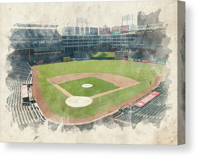 Texas Canvas Print featuring the photograph The Ballpark by Ricky Barnard