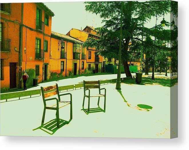 Chairs Canvas Print featuring the photograph The Chairs by HweeYen Ong