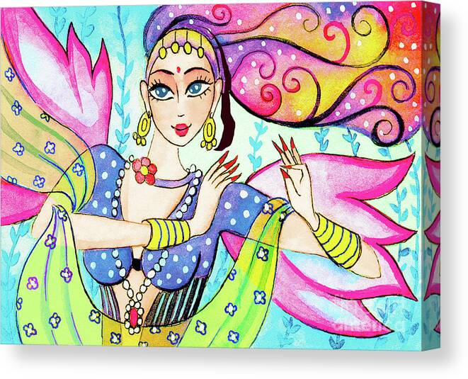 Fairy Dancer Canvas Print featuring the painting The Dance of Pari by Eva Campbell
