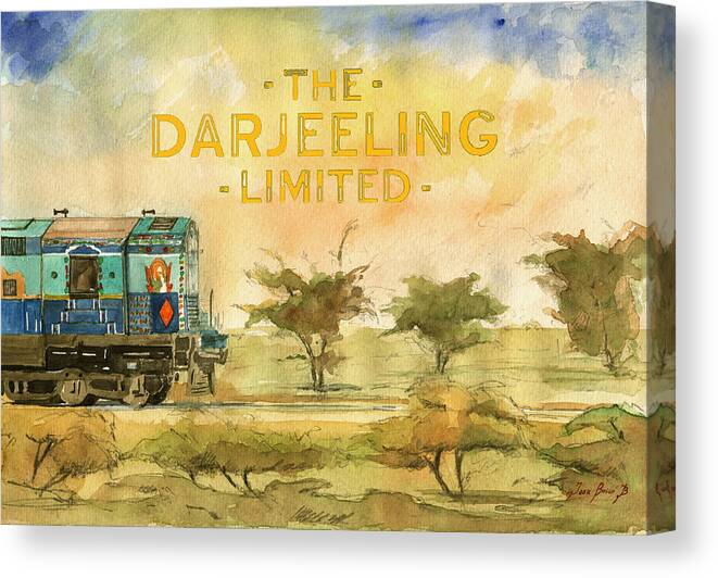 The Darjeeling limited poster film Wes Anderson Canvas Print