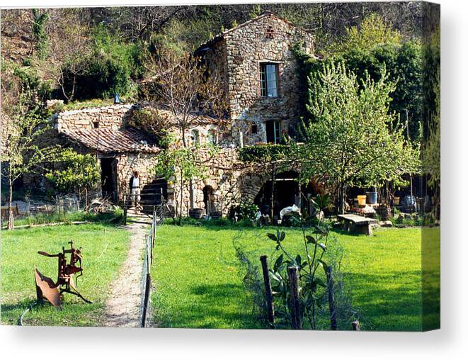 France Canvas Print featuring the photograph The Farmhouse in France by Christopher J Kirby