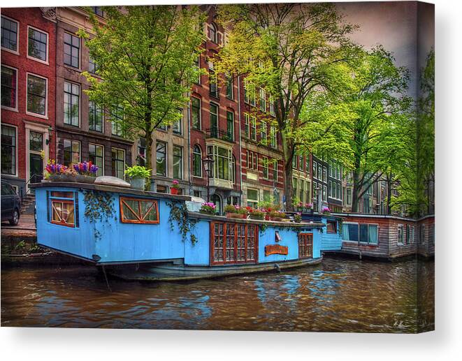 Hausboot Canvas Print featuring the photograph The Houseboats by Hanny Heim