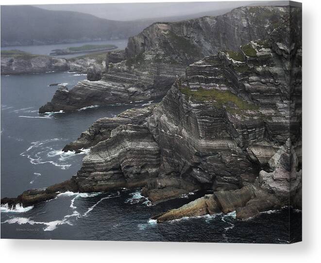 Water Canvas Print featuring the photograph The Kerry Cliffs, Ireland by Aleksander Rotner
