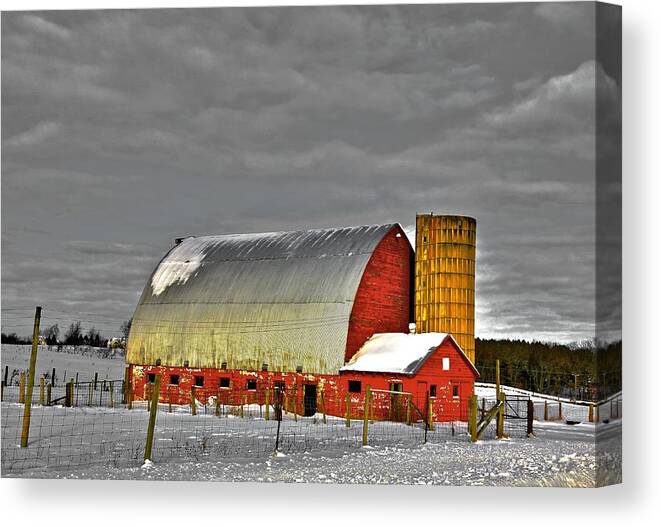 Barn Canvas Print featuring the photograph The last barn by Robert Pearson