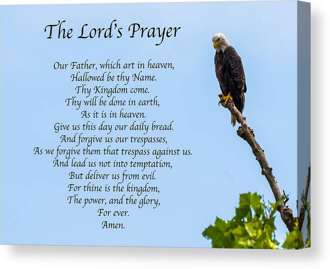 Prayer Canvas Print featuring the photograph The Lord's Prayer by Holden The Moment