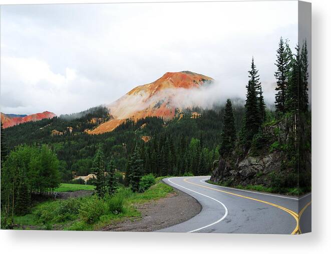 Roads Canvas Print featuring the photograph The Million Dollar Highway To Ouray by Brad Hodges