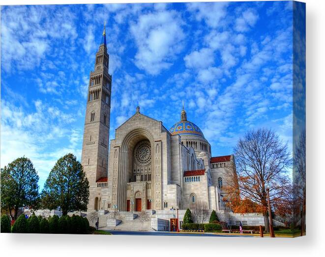 National Shrine Canvas Print featuring the photograph The National Shrine by Ronda Ryan