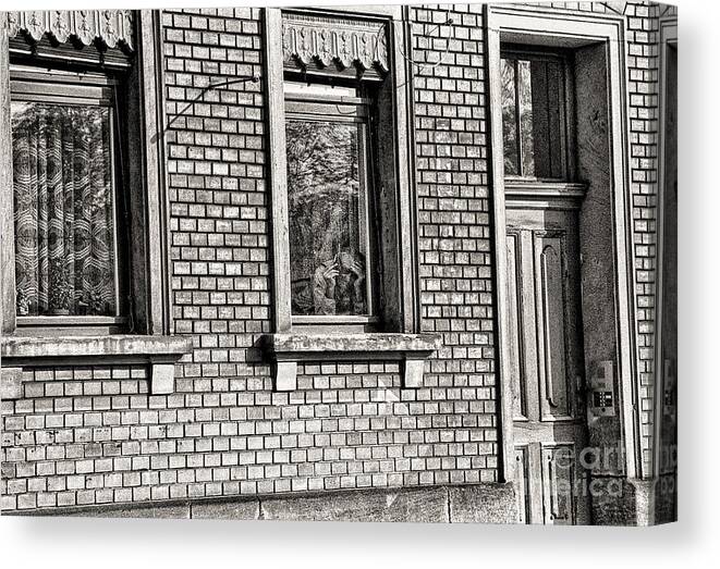 Old Man Canvas Print featuring the photograph The Old Man In The Window by Jeff Breiman