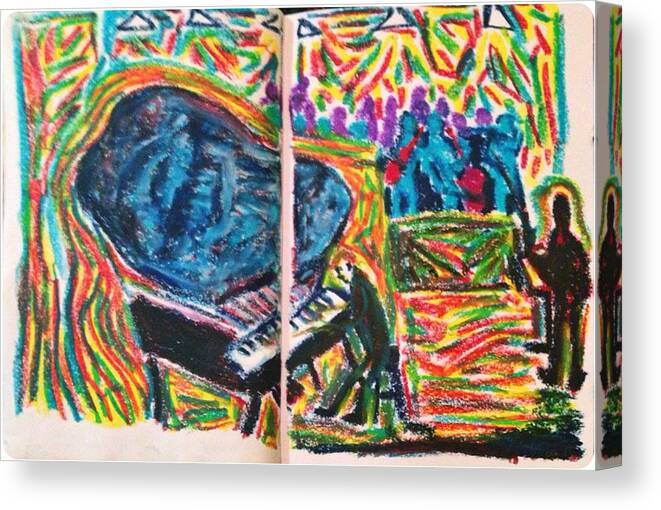 Piano Canvas Print featuring the painting The Pianist by Angela Weddle
