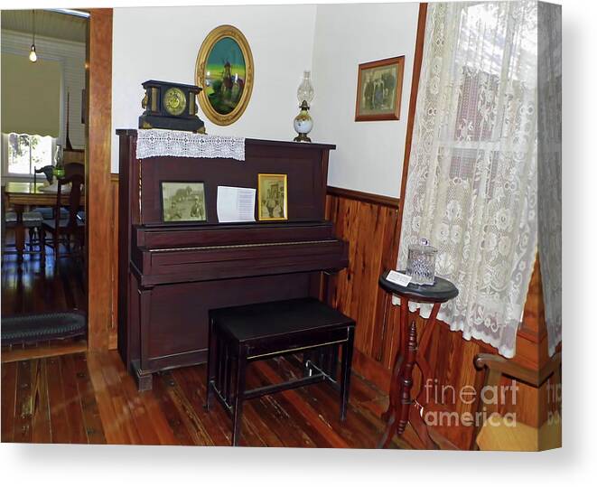 Piano Canvas Print featuring the photograph The Piano Room by D Hackett
