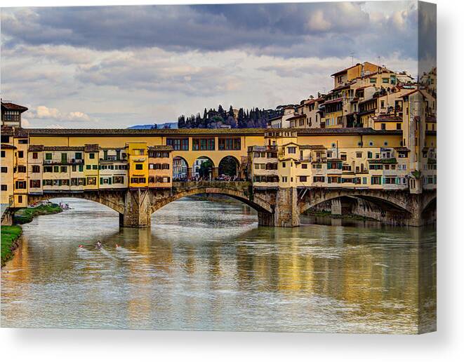 Travel Canvas Print featuring the photograph The Ponte Vecchio by Wade Brooks