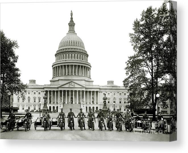 Harley Canvas Print featuring the photograph The Presidents Club by Jon Neidert
