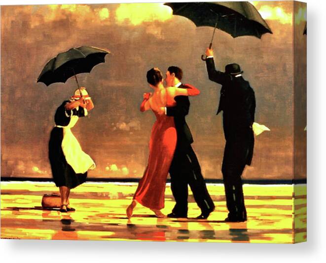 Jack Vettriano Canvas Print featuring the painting The Singing Butler by Jack Vettriano