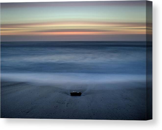 Stone Canvas Print featuring the photograph The Stone and the Sea by Morgan Wright