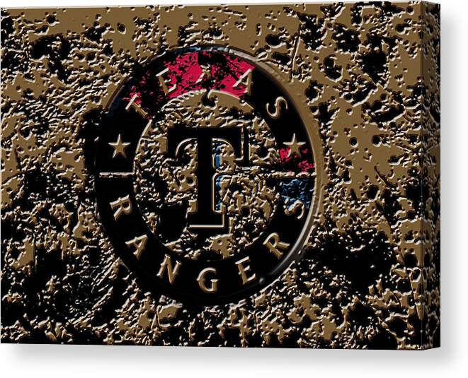 Texas Rangers Canvas Print featuring the mixed media The Texas Rangers 1e by Brian Reaves