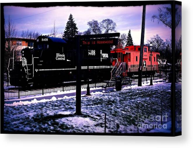 Rail Park Canvas Print featuring the photograph This is Homewood by Frank J Casella