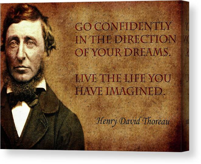 Thoreau Canvas Print featuring the photograph Thoreau Quote 1 by Andrew Fare