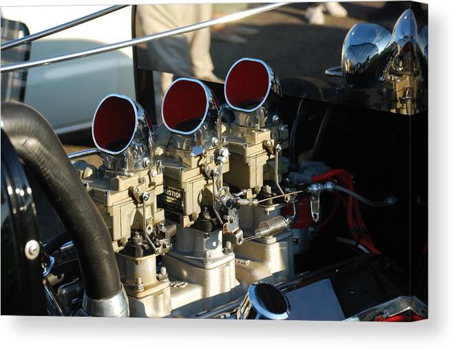 Hot Rods Canvas Print featuring the photograph Three Deuces by William Thomas
