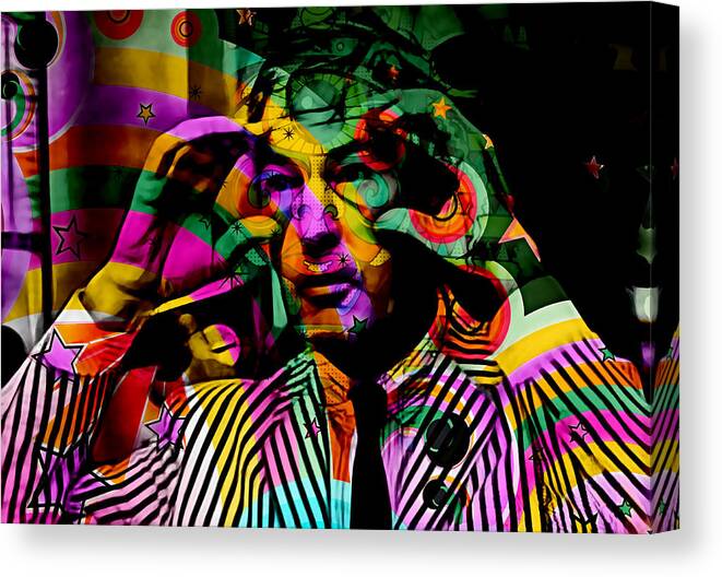 Timothy Leary Canvas Print featuring the mixed media Timothy Leary Collection by Marvin Blaine