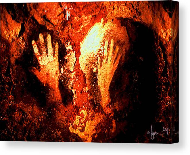 Cave Canvas Print featuring the painting Together by Angela Treat Lyon