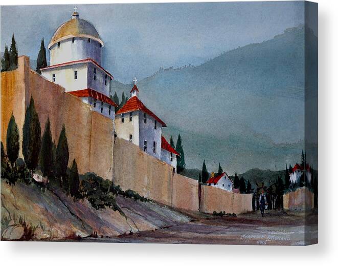 Tuscan Canvas Print featuring the painting Tuscan Lane by Charles Rowland