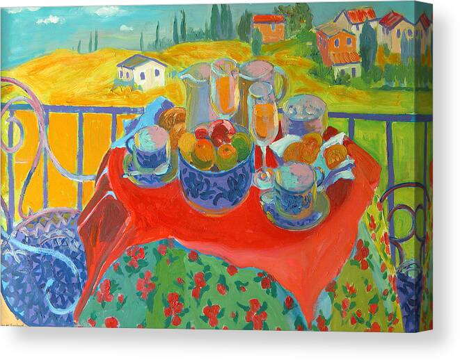 Tuscan Canvas Print featuring the painting Tuscan Terrace by William Ireland