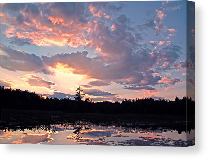 Lake Canvas Print featuring the photograph Twilight Glory by Lynda Lehmann