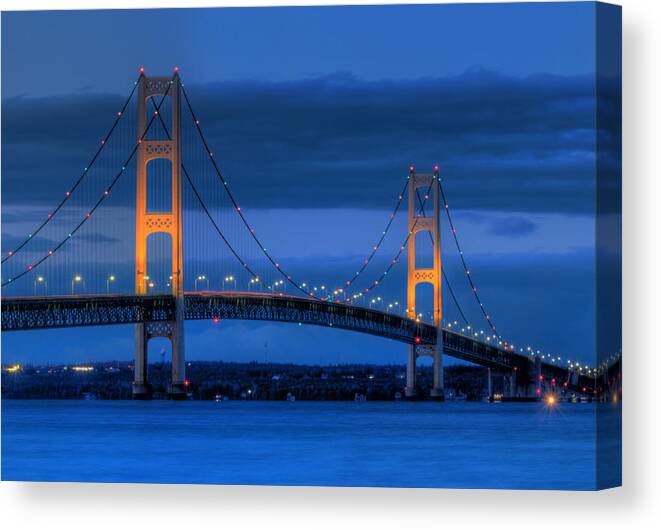 Mackinac Canvas Print featuring the photograph Twin Towers of Northern Michigan by Twenty Two North Photography