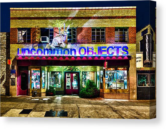 Antiques Canvas Print featuring the photograph Uncommon Objects at Night by John Maffei