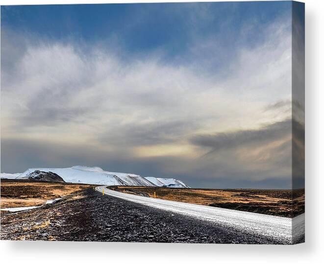 Iceland Canvas Print featuring the photograph Vanishing Point by Geoff Smith