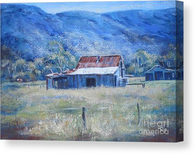 Warby Hut Canvas Print featuring the painting Warby Hut by Ryn Shell