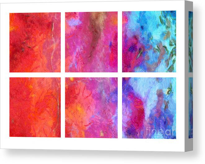 Abstract Canvas Print featuring the photograph Water and Fire Abstract by Edward Fielding
