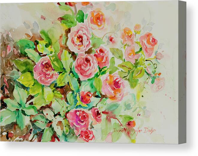 Floral Canvas Print featuring the painting Watercolor Series 202 by Ingrid Dohm