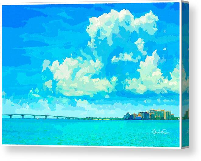 susan Molnar Canvas Print featuring the photograph Watercolor Spring on Sarasota Bay by Susan Molnar