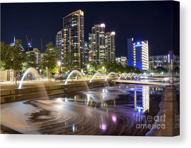 Water Canvas Print featuring the photograph Waterfront Park by Eddie Yerkish