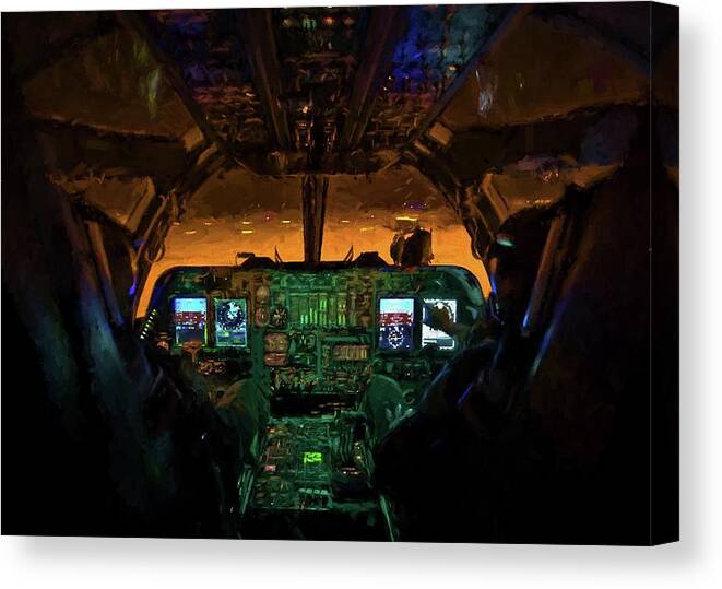 B1 Bomber Canvas Print featuring the photograph We Own The Night by JC Findley